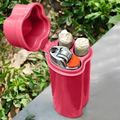 Nuovo regalo, portasigarette con accendino integrato, design impermeabile e ermetico, portatile per uso in viaggio, forniture per il ritorno a scuola