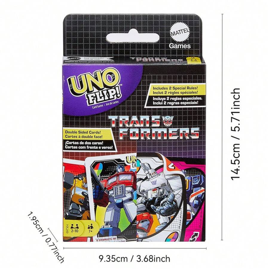 Mattel Games UNO Flip Transformers Card Game For Kids, Adults & Family