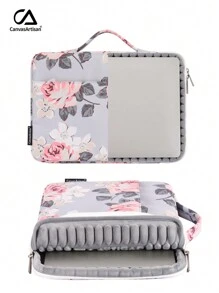 canvas artisan Shockproof Briefcase Hand-Held Laptop Bag Waterproof Laptop Sleeve Case For