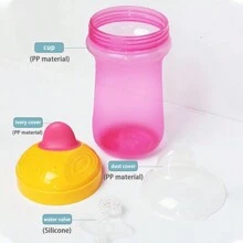 1PC 300ml/10oz Duck Spout Sippy Cup, PP Large Capacity, Portable & Anti-Drop Water Bottle, With Dust-Proof Lid, Leak-Proof & Dust-Proof, Drinking - Multicolor - View 5