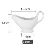 1 bình đựng sữa espresso bằng gốm và thìa đựng nước sốt dùng trong ăn uống - trắng - Xem 11