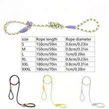 Medium-Large Dog Leash, Universal Safety Buckle Dog Collar & Leash Set, Anti-Pull Walk - Multicolor - View 2