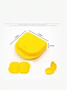 1pc Aligner Case Travel Kit, Retainer Case With Built-In Mirror ,Denture Storage Box With Mirror, Portable Orthodontic Braces Case, Dental Retainer Storage Box,Cute Slim Aligner Case Compatible With Invisalign, Night Mouth Guard Case - Multicolor - View 21