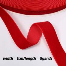 5 Iarde Rotolo di nastro in velluto di alta qualità da 1 cm di larghezza, morbido e lussuoso, perfetto per confezioni regalo, cucito, decorazioni, matrimoni