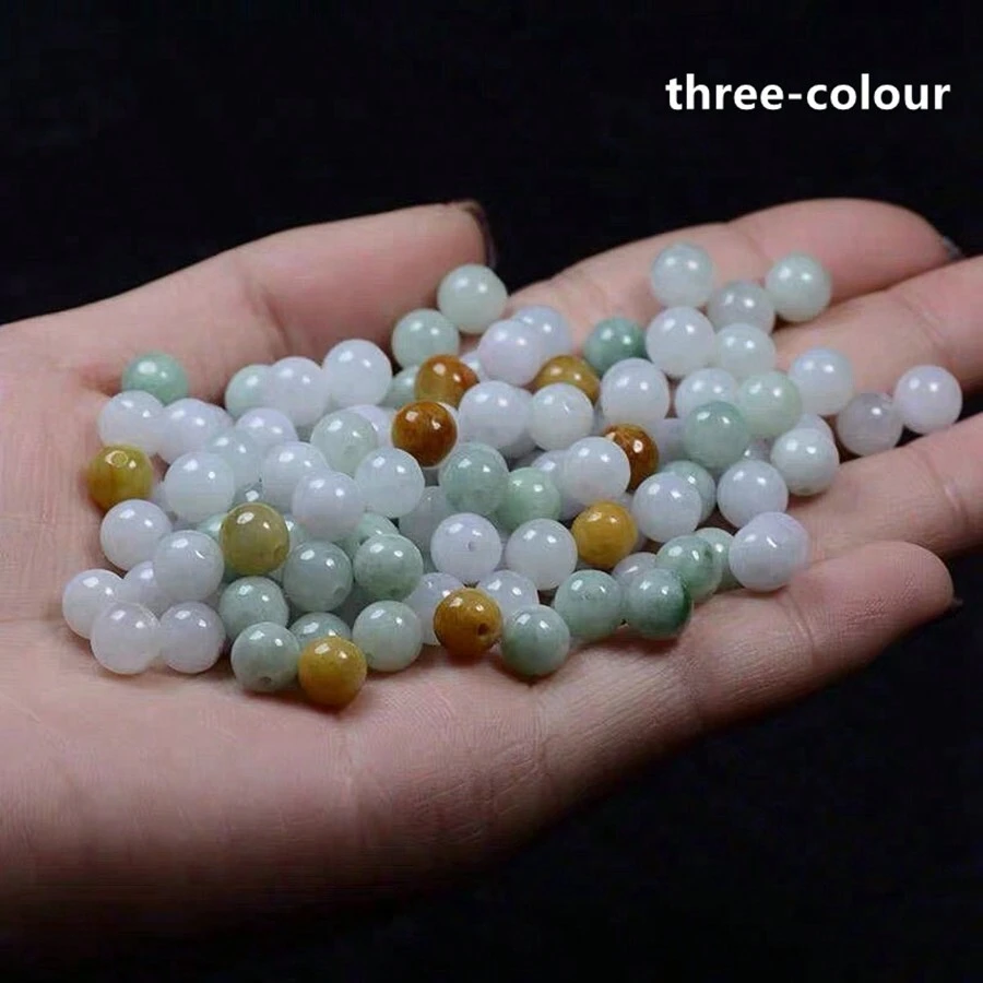50pc4-13mm Fashion AAAAA Natural Jade Round Beads, Crystal Jade Pine Beads, Handmade DIY Women's Bracelets And Accessories - Pine Beads Allow Creative Freedom To Create Unique Accessories Key Buckle Jewelry Accessories, Women's Holiday Gifts.