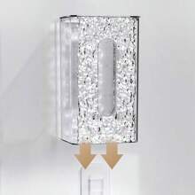 1 Stück Taschentuchbox mit Wellenmustern ohne Bohrungen, hergestellt aus neuem PET Material