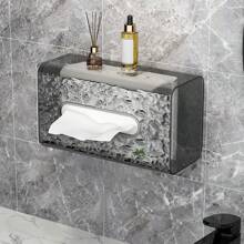 1 Stück Taschentuchbox mit Wellenmustern ohne Bohrungen, hergestellt aus neuem PET Material