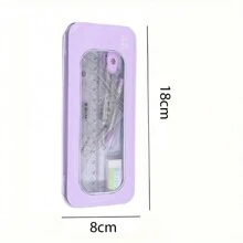 Juego de 7 piezas/caja que incluye regla, compás, regla triangular, útiles escolares, estuche a prueba de roturas, compás para geometría, juego de transportador, kit de geometría, herramientas de dibujo, juego de dibujo técnico (con un número aleatorio de minas en cada set), útiles escolares, de vuelta a la escuela