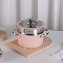 1 Stück / Rosa Edelstahl Kochgeschirr SET - 4 Teile (mit Farbbox), Topf Set für Meeresfrüchte Kochen - Cici-Töpfe - Übersicht 7