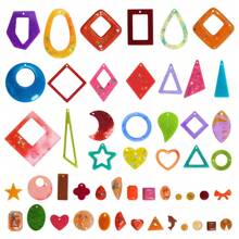 1pc Jewelry Resin Mold, Epoxy Resin Earring Mold Casting Tray With Holes For DIY Pendant Earring Necklace Keychain Making - Multicolor - View 4