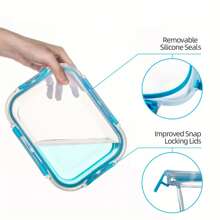 [20-Pieces]  High Borosilicate Glass Food Storage Containers Set, Glass Food Meal Prep Containers With Leakproof Airtight Lids, Perfect For Lunch, On The Go, Leftover, Kitchen Pantry Organizers And Storage - 粉色 - 查看 4