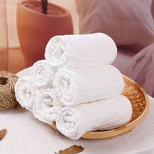 6 包大号 20 英寸 x 11 英寸超柔软吸水婴儿拍嗝巾 - 白色/粉色/深绿色