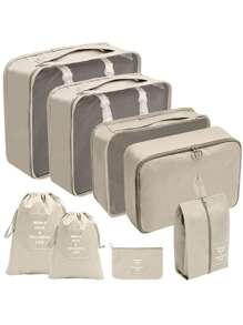 8 件/套可折叠旅行收纳袋，衣服收纳袋，适用于行李箱、手提箱、衣柜收纳装饰秋季装饰节日装饰房间装饰家居装饰秋季装饰卧室装饰 - 彩色 - 查看 7