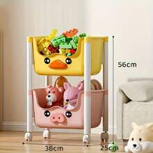 Household Trolley Rack Snack Rack,Floor-Standing Mobile Trolley, Plastic Ultra-Thin Storage Rack, Home Organization And Storage Supplies,  Mobile Trolley Storage And Organization Rack
