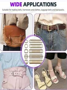 30 件/20 件古董黄铜钱包制作五金件，包括旋转弹簧钩、D 形环和调节滑块扣，适用于手提包、宠物项圈、钥匙扣、挂绳