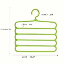 3 piezas Estantería multiusos de 5 niveles, estantería de 5 niveles de plástico para bufandas, estantería colgante para pantalones del armario, soporte de almacenamiento para bufandas y corbatas (color aleatorio) - Multicolor - Ver 6