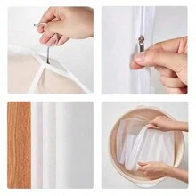 1 Stück/3 Stücke/5 Stücke Kleidung Aufbewahrungshülle durchsichtig, Hochzeitskleid-Hülle Anzug Mantel Aufbewahrungstasche mit Reißverschluss vollständig geschlossen - Verschiedenfarbig - Übersicht 11