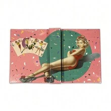 blacklotus Pink Beauty Paper Playing Cards,Poker Deck 54 Cards All Different Vintage Goddess Retro Classic Pin Club Card Games - Pink - View 3