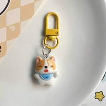 1pc Cute Corgi Keychain Adorable Sweet Girl Japanese Style Accessory Gift - Multicolor - View 10