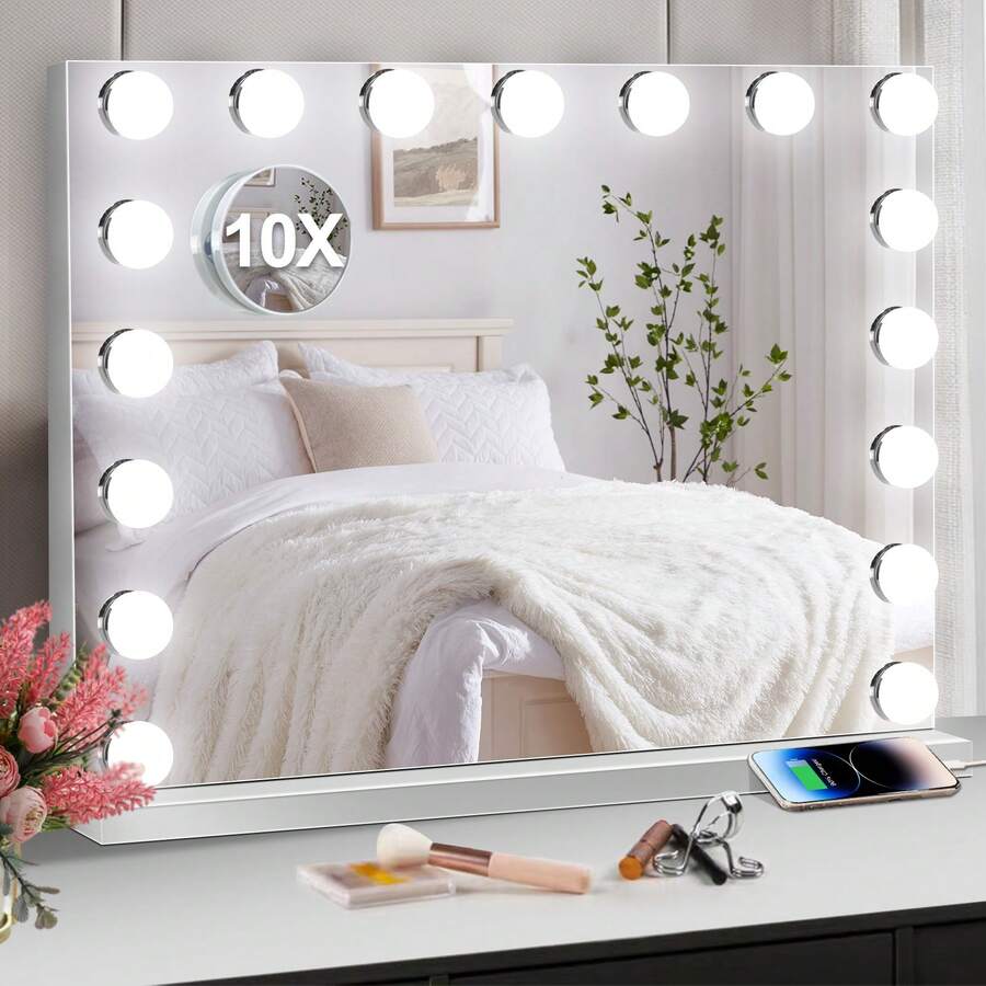 Hollywood Vanity Mirror With Lights Lighted Makeup Mirror With 17