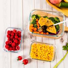 [20-Pieces]  High Borosilicate Glass Food Storage Containers Set, Glass Food Meal Prep Containers With Leakproof Airtight Lids, Perfect For Lunch, On The Go, Leftover, Kitchen Pantry Organizers And Storage - 粉色 - 查看 9