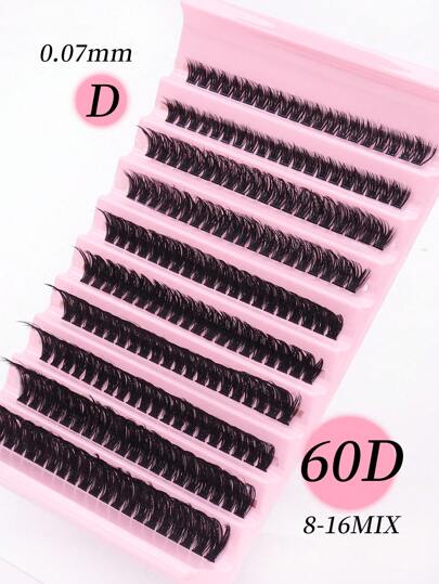 DIY Eye Lash Clusters, Individual Eyelash Extensions, Eyelash Curls, Super Thick Single, 60D Clustered Eyelashes, DIY Eyelash Extensions, Slim Comic Eyelash Appearance Suitable For Beginners At Home, 0.07mm D Curls, 8-16mm Mixed Natural Eyelash Extensions, 60P Eye Lash Clusters, 200 Super Thick False Eyelashes To Make Your Eyelashes Thick, 200 Large Capacity Lash Clusters,Eye Lash Clusters,Individual Eyelashes,Lashes,Fake Lashes