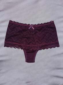 Kit 3 Lace Strap Panties Romantic High Waist Sensual Comfort High Waistband Women's Lingerie - 彩色 - 查看 4