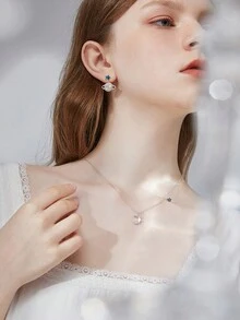 1 件 S925 纯银新月项链，儿童款 - 銀色 - 查看 6