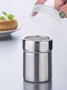 1pc Stainless Steel Powder Sugar Shaker Duster , Stainless Steel Powder Shaker, Sugar Dispenser Fine Mesh Shaker Powder Cans For Baking Soda Cocoa Cornstarch Coffee Flour Ect Shaker Sifter Dispenser Duster Container Stainless Steel For Cinnamon Flour Powdered Sugar Cornstarch Ect Powdered Sugar Shaker, Powdered Sugar Dispenser Duster Flour Dispenser Baking Supplies, Kitchen Supplies - Multicolor - View 9