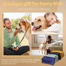 1 pièce Porte-sac à déjections canines, porte-sac à déchets pour chien, distributeur de sacs à déjections pour chien , distributeur de sacs à déchets pour chien - Bleu ciel - Voir 8