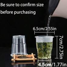 50PCS Plastic Cups, Clear Plastic Cups To Go Coffee Cups For Iced Coffee, Smoothie, Lemonade, Party Drinking Cups, Soda, Ice Cream, Juice For Summer - Clear - View 2