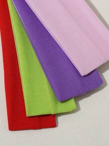 10 pièces Bandeaux de sport colorés pour filles, série de couleurs arc-en-ciel, convient à diverses tenues. Bandeau de cheveux, turban, bandeau de transpiration pour la Saint-Patrick