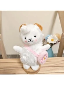1pc Adorable Sheep Plush Pendant Backpack Charm, Soft Lamb Doll, Fluffy Rabbit Keychain, Cute Plush Bag Accessory - Multicolor - View 19
