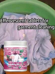 Tableta efervescente biológica de enzimas para limpieza de manchas y fragancia de ropa