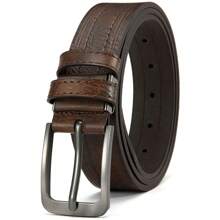 1 pièce Ceinture pour homme avec boucle ardillon, casual, , style classique rétro pour jeans, cadeau