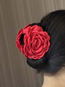 1 chiếc kẹp tóc hình hoa hồng 3D bằng vải, thanh lịch và duyên dáng cho trang phục hàng ngày hoặc ngoài trời, kẹp tóc hình hoa cho ngày Valentine, kẹp hàm tóc, kẹp cài tóc, kẹp càng cua, phụ kiện tóc mùa thu đông cho nữ, trang phục đi nghỉ mát, trang phục mùa hè. - Nhiều màu - Xem 12