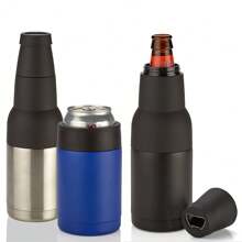 3 In 1 Can And Beer Bottle Insulator, Double Wall Stainless Steel Insulated Can Cooler, Beer Bottle Holder 12oz 14oz 17oz