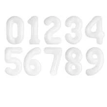 1 pieza Globo digital blanco lechoso de 32 pulgadas, globo inflable gigante, se puede combinar libremente con números, adecuado para varios propósitos como decoración de fiesta de banquete, decoración de baile de graduación, etc., mejorando la atmósfera del espacio (números del 0 al 9) - lechoso - Ver 3