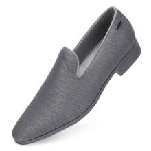 Mens Loafers Dress Shoes Slip On Driving Shoes Tuxedo Suit Shoes - 銀色 - 查看 5