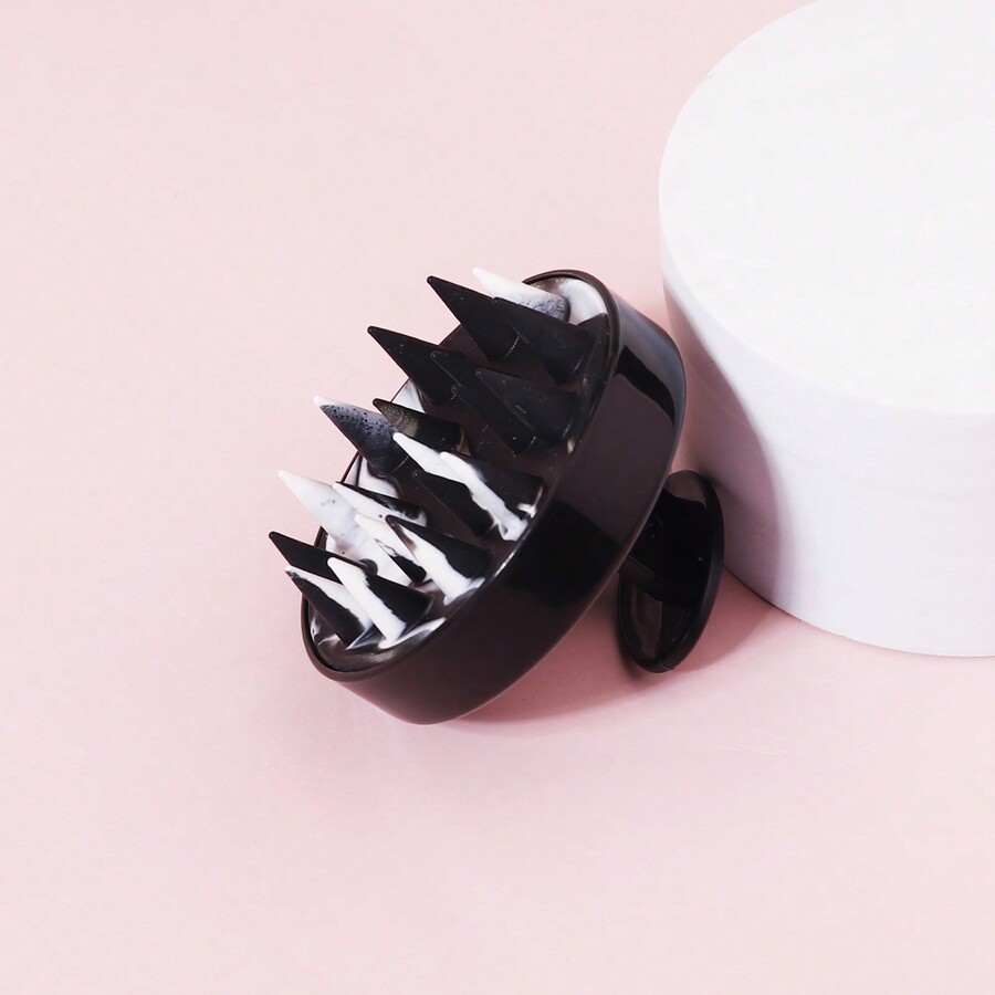 Hair Massager Shampoo Brush, Textured Painted Pattern, Soft Silicone