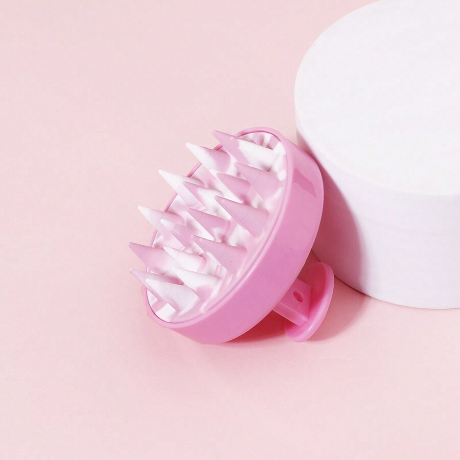 Hair Massager Shampoo Brush, Textured Painted Pattern, Soft Silicone