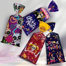 50 cái/gói Túi đựng quà hình đầu lâu cho tiệc Halloween, đồ ăn nhẹ, kẹo, bao bì quà tặng, đồ trang trí Halloween, đồ dùng cho tiệc Halloween, đồ trang trí Halloween, đồ trang trí Halloween, đồ trang trí Halloween, trang chủ Halloween, tiệc Halloween, túi đựng đồ trang trí Halloween, tiệc Halloween - Nhiều màu - Xem 5