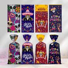 50 cái/gói Túi đựng quà hình đầu lâu cho tiệc Halloween, đồ ăn nhẹ, kẹo, bao bì quà tặng, đồ trang trí Halloween, đồ dùng cho tiệc Halloween, đồ trang trí Halloween, đồ trang trí Halloween, đồ trang trí Halloween, trang chủ Halloween, tiệc Halloween, túi đựng đồ trang trí Halloween, tiệc Halloween - Nhiều màu - Xem 4