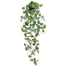 4pcs Artificial Hanging Plants, Potted Green Faux Grass & Ferns Plant, Fake Succulent Plant Hangers, Mandala Vine, Ivy For Wall Shelf, Home, Yard, Garden, Indoors And Outdoors Decoration, Valentine Day, Gift Gifts Birthday Graduation