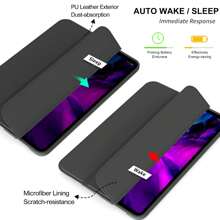 [3 合 1] 1 个 iPad 保护壳和 2 个屏幕保护膜兼容 iPad，高清钢化玻璃屏幕保护膜防刮，柔软防摔保护平板电脑保护壳，超薄/智能支架/自动唤醒保护壳兼容 iPad 兼容 iPad 第 9 代/iPad 第 10 代（黑色）