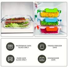 [20-Pieces]  High Borosilicate Glass Food Storage Containers Set, Glass Food Meal Prep Containers With Leakproof Airtight Lids, Perfect For Lunch, On The Go, Leftover, Kitchen Pantry Organizers And Storage - 深紫色 - 查看 6