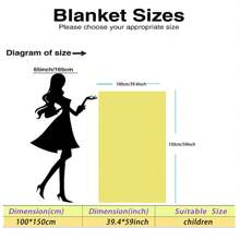 1pc Khaki Teddy Bear Blanket, Fluffy Plush Throw Blanket As Birthday Gift, Soft Cozy Bed Blanket Suitable For Picnic, Camping, And Bedroom