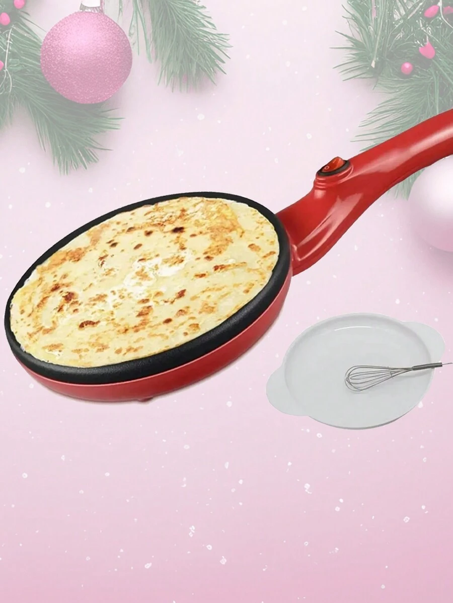Máquina eléctrica para hacer crepes, panqueques y otros desayunos rápidos, con revestimiento antiadherente, ideal para camping y con control automático de temperatura. - Multicolor - Ver 1