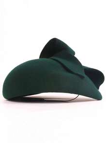 HIMESPORT 100% Wool Felt Fascinators Hats For Women Ladies Church Formal Cocktail Wedding Bride Tea Party Dress Hat Berets Cap With Flower