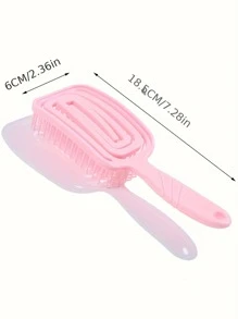 1 Pieza Peine de cabello cuadrado y mini tamaño con diseño hueco - Cepillo de cabello portátil para masaje - Cepillo de cabello de plástico para cabello húmedo o seco (Tamaño pequeño)